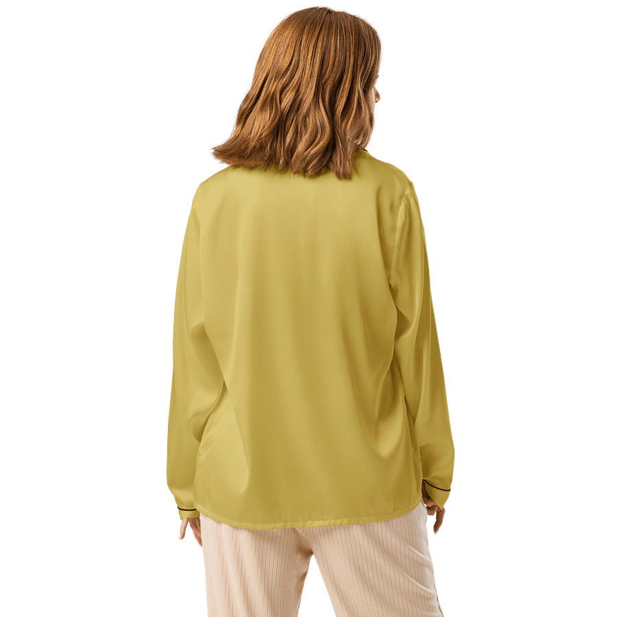 Elegant Elderly Woman & Chicken All-Over Print Pajama Top product image (3)