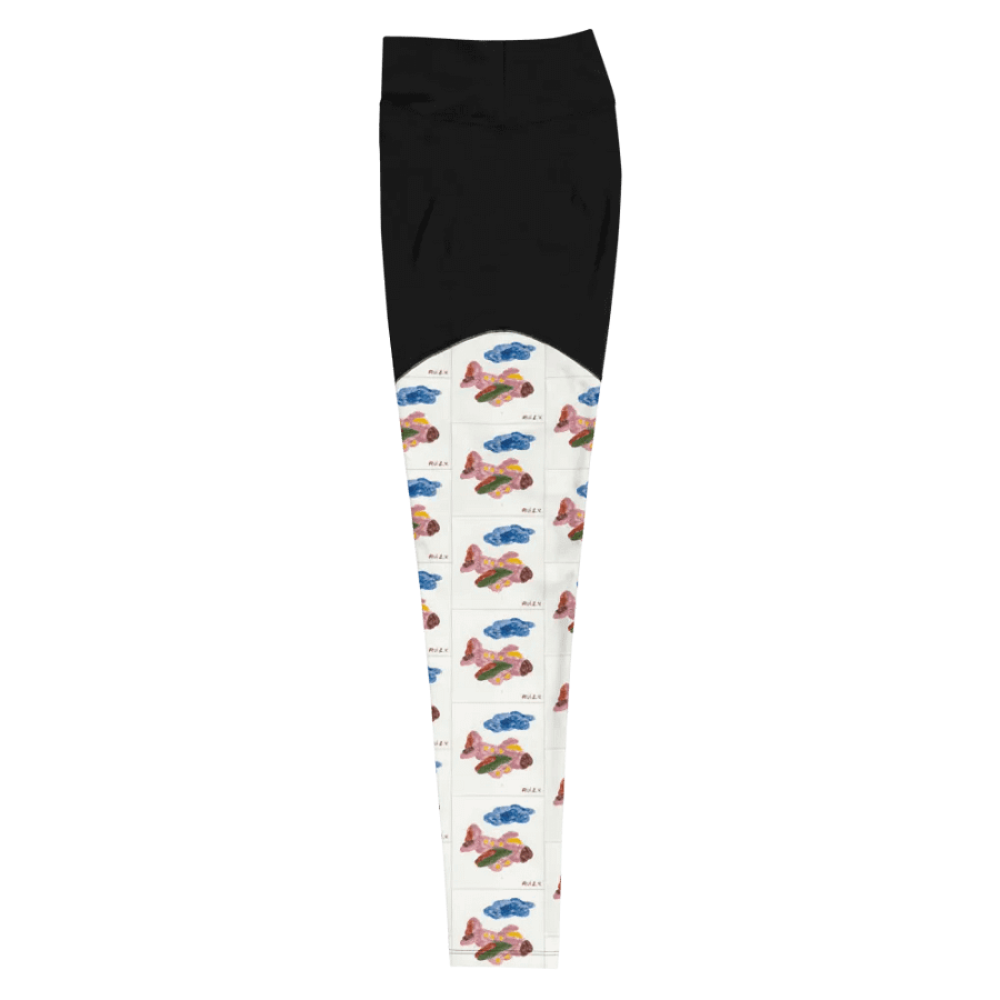 Kid Airplane (All-Over Print Sports Leggings) product image (4)