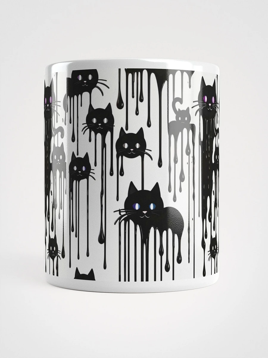 Whisker Wonderland (Black cat drip aRt) White product image (7)
