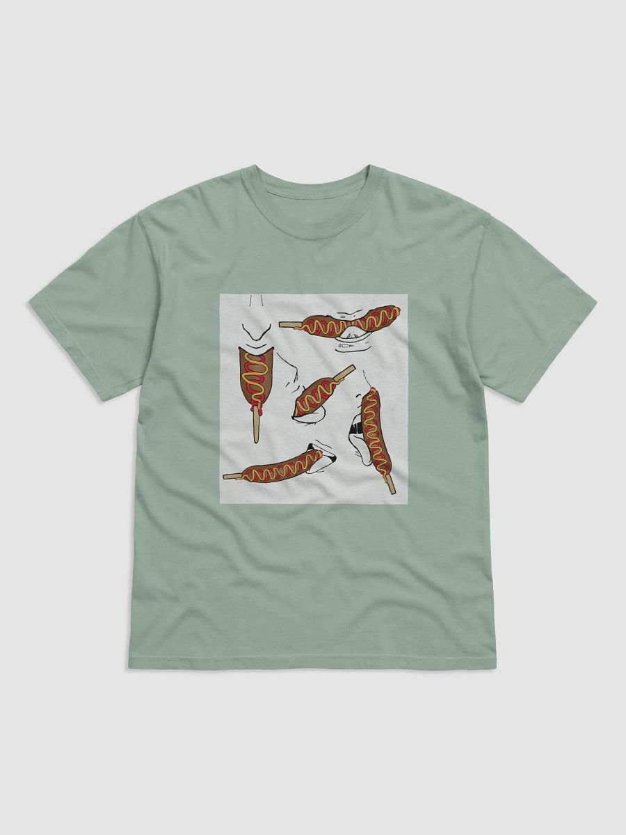Eating Corn Dog Heavyweight T-Shirt product image (1)