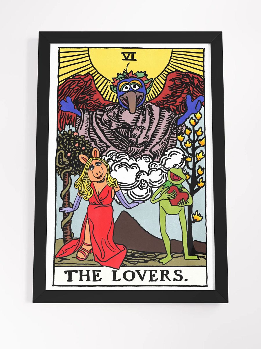 Piggy and Kermit Lovers Tarot Card Framed Print product image (4)