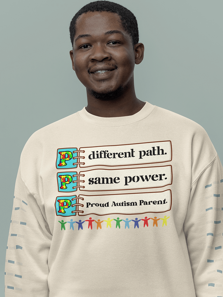 Different path. Same Power. Proud Autism Parent. Heritage Sweatshirt. product image (11)