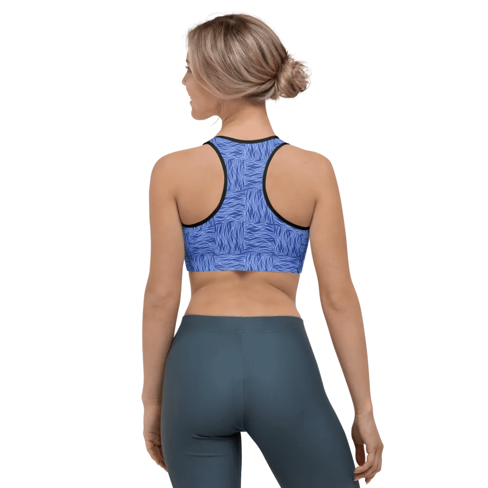 Powder Blue All-Over Print Sports Bra product image (7)