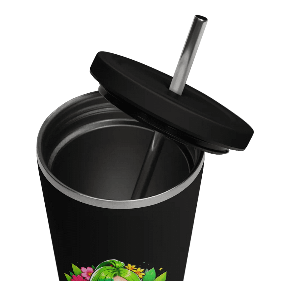 Brat 20 oz Tumbler Cup - Black - Insulated Tumbler with a Straw v2 product image (11)