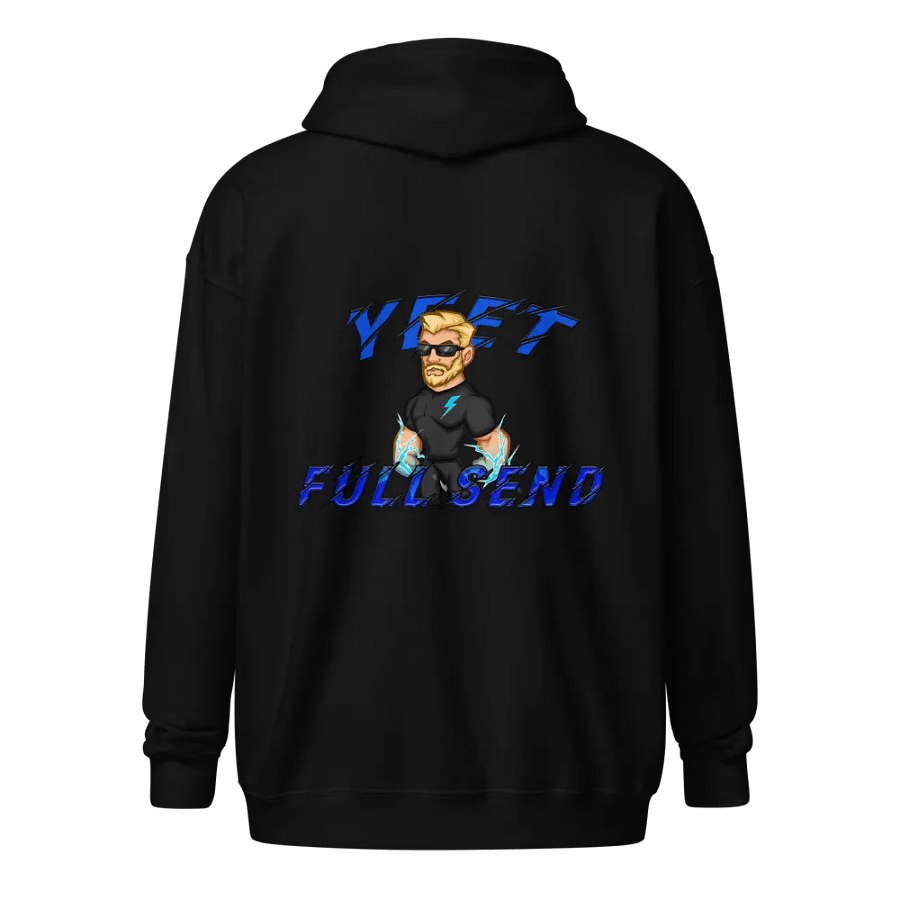 Electric Blue Lightning Zip Hoodie product image (1)