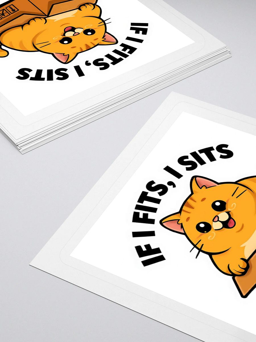 If I Fits, I Sits Cat in Box Sticker product image (10)