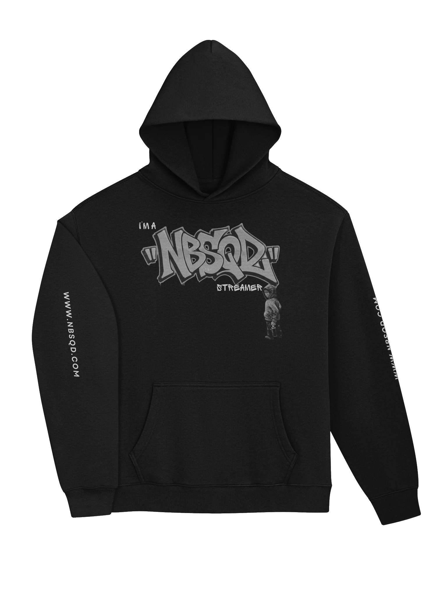 Noobsquad “NBSQD Graffiti – Break The Rules, It’s Part of The Game” Men’s Hoodie BLK product image (3)