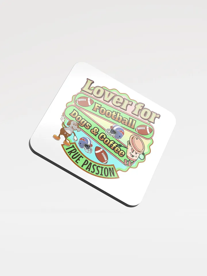 Lover For Dogs Coffee Football Passion Trio Cork Coasters product image (2)
