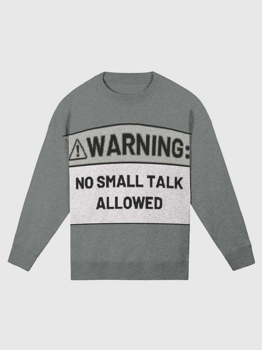 NO SMALL TALK ALLOWED (lg. design, tri-tone grey) knitwear relaxed crewneck product image (3)