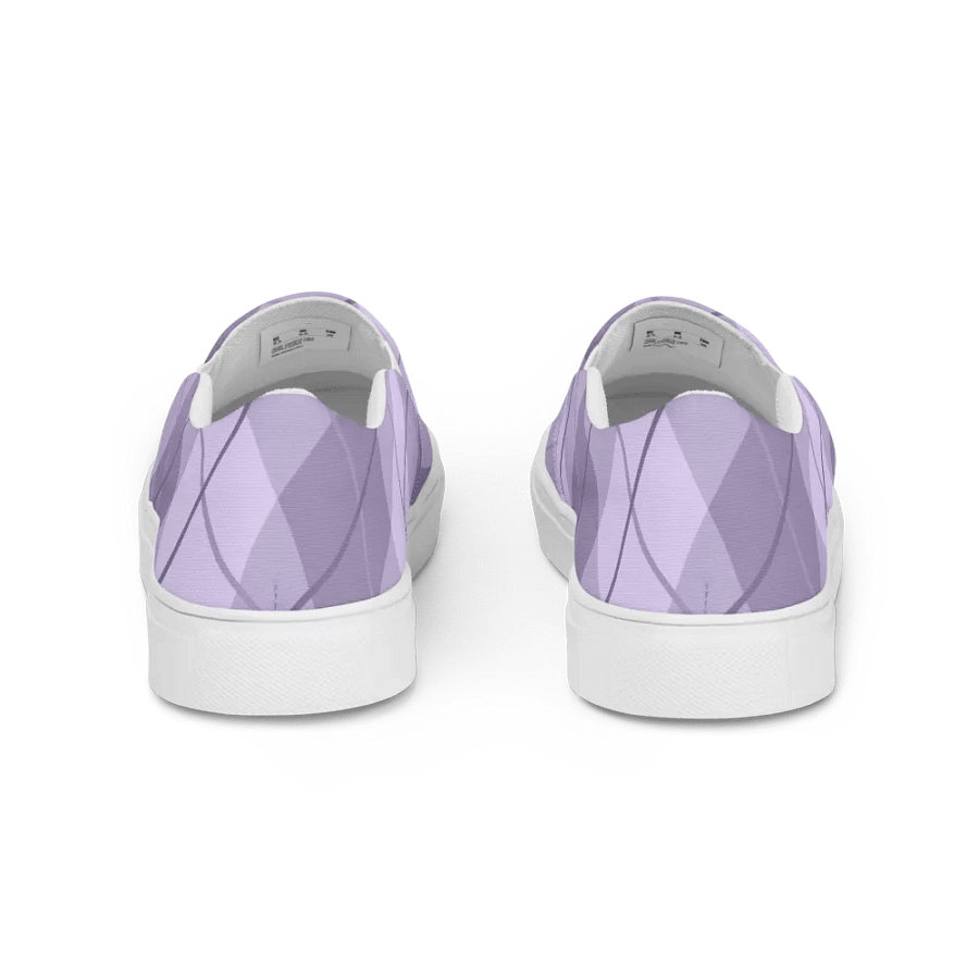 Lilac Argyle Men's Slip-On Canvas Shoes product image (4)