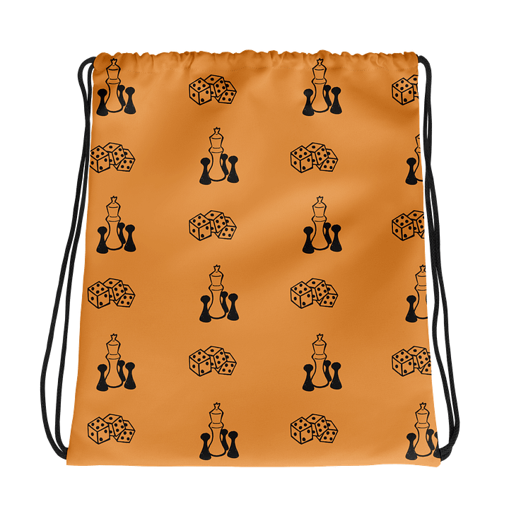 Board Games Drawstring Bag (Black and Orange) product image (1)