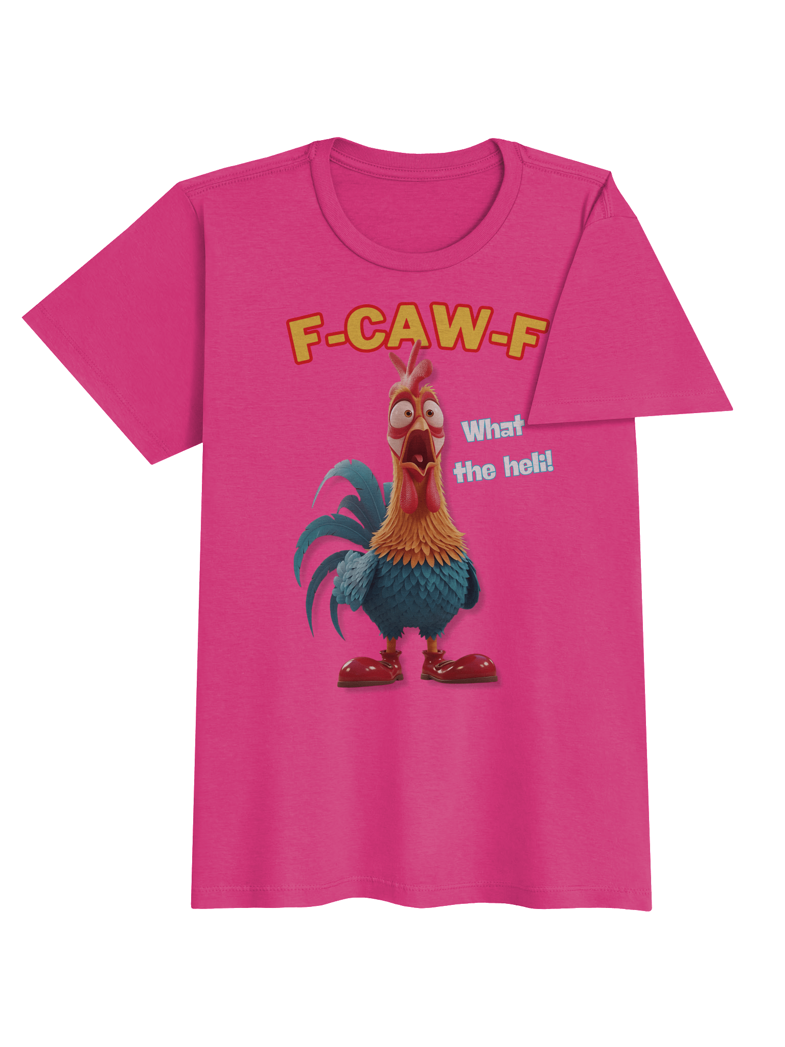 Funny Rooster Women’s T-Shirt – “F-CAW-F” & “What the Helli” product image (36)