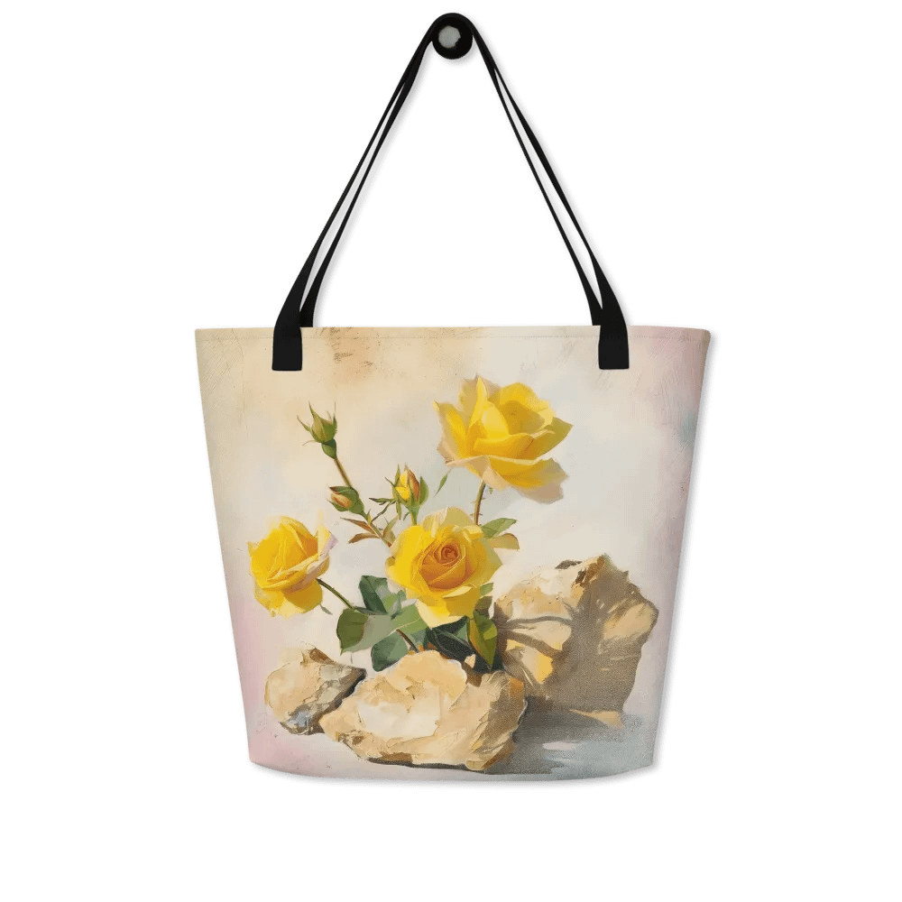 Tote Bag: Vintage Yellow Roses Flowers Floral Design product image (8)
