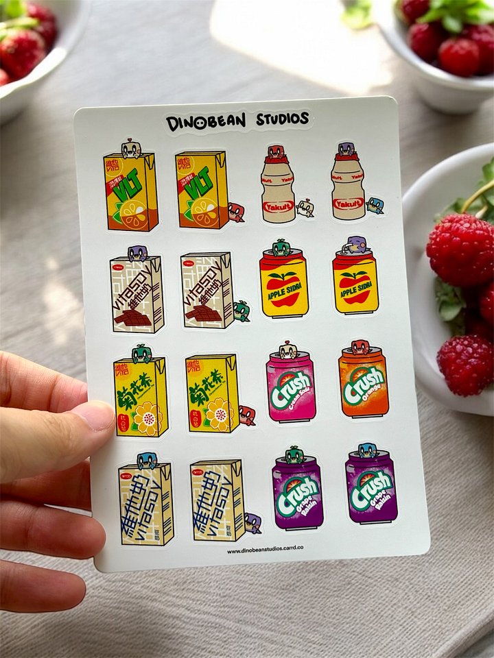 Asian Drinks Sticker Sheet product image (1)