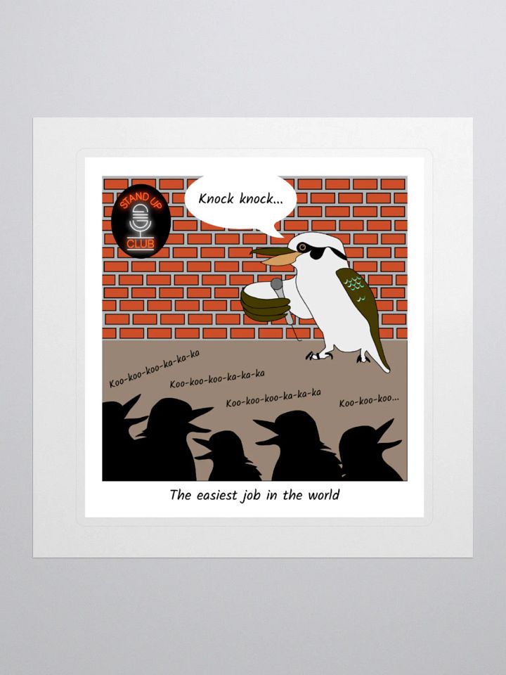 Kookaburra Cartoon Kiss Cut Sticker product image (2)