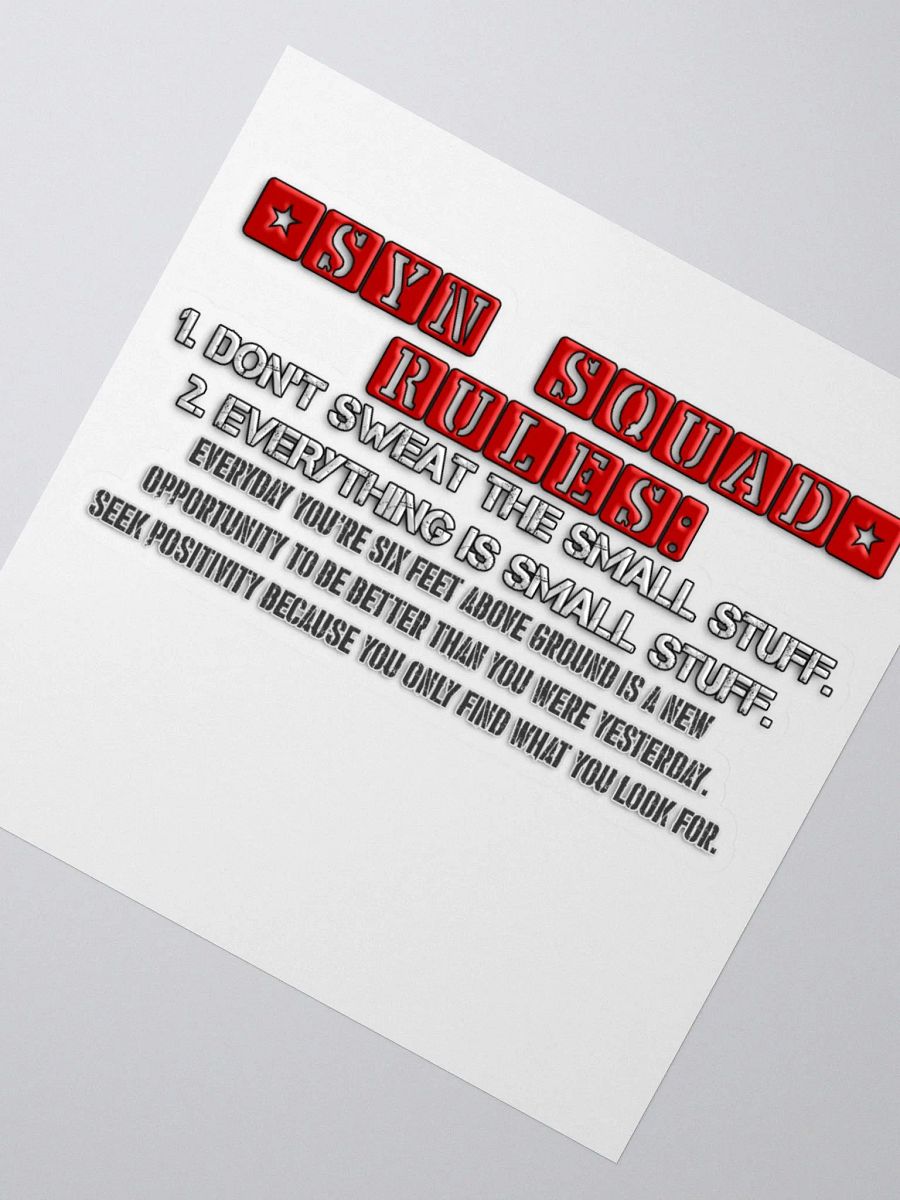 Synisisms Collection - 2 Rules Sticker product image (5)