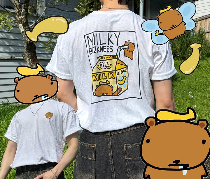 MILKY BIZZKNEES CAPY TEE product image (1)