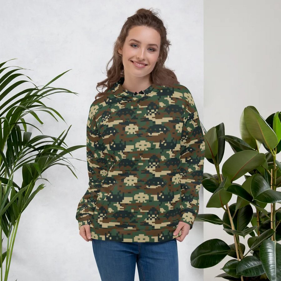 Space Invaders Camo Unisex Hoodie (Primal) product image (5)