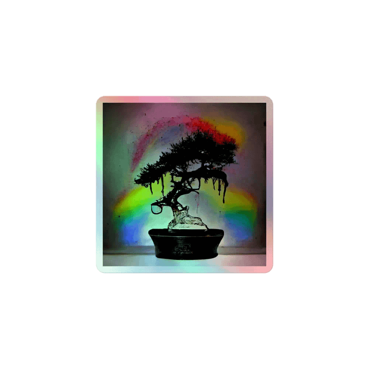 Rainbow Bonsai Holographic Sticker Sheet product image (1)
