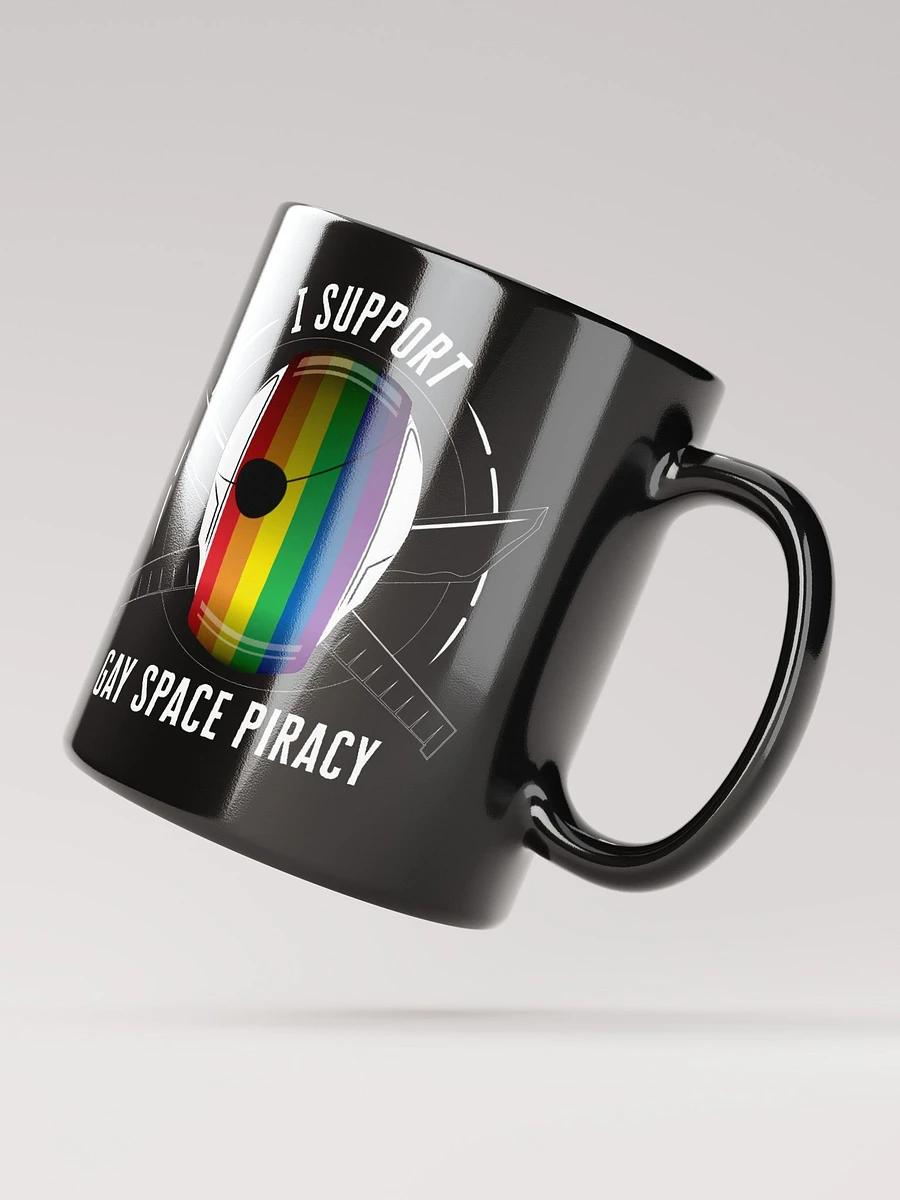 Gay Space Piracy Mug - Black (with The Penumbra Podcast logo) product image (10)