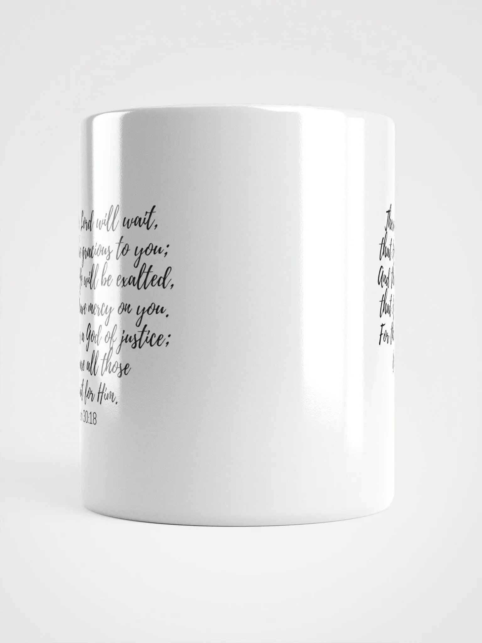 The Lord Will Wait, That He May Be Gracious To You Isaiah 30:18 White Glossy Mug 11/15/20oz product image (5)