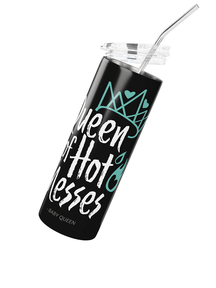 Queen Of Hot Messes Stainless Steel Tumbler (Black) product image (2)