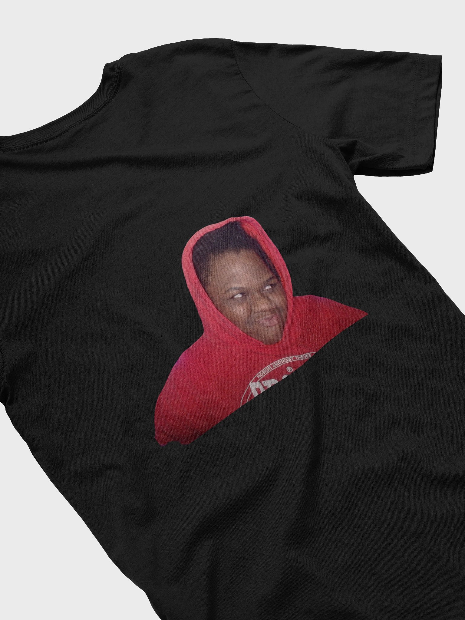 xNeeyah uwu face and logo black t-shirt product image (4)