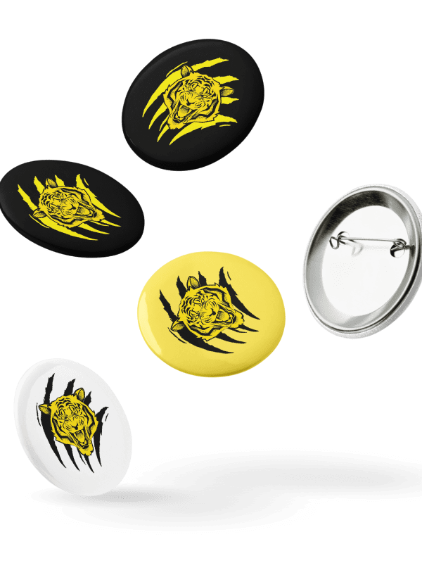Juego de botones y pins de tigre rugiente product image (3)