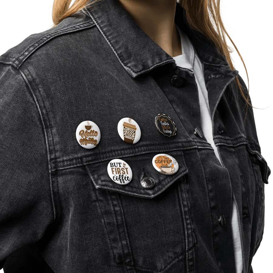 Friday Coffee Vibes Pin Button Set product image (17)