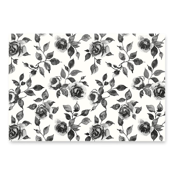 Monochrome Rose Wrapping Paper Set product image (1)