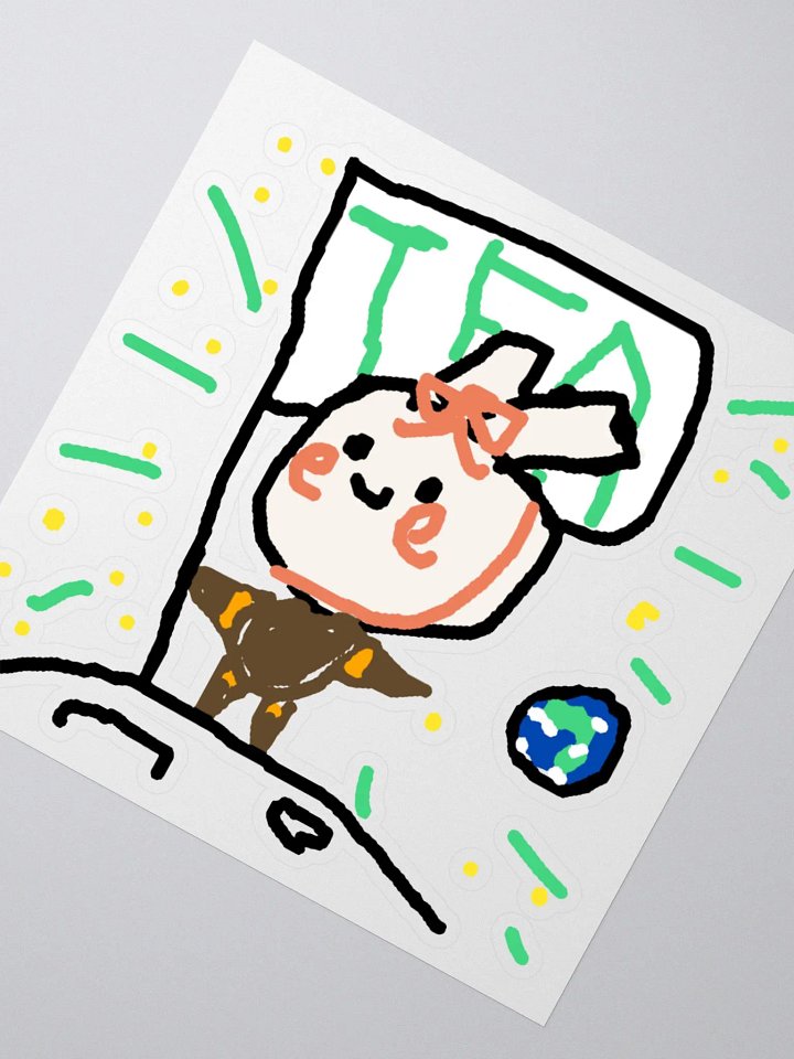 Pu Tea Flag Sticker product image (5)