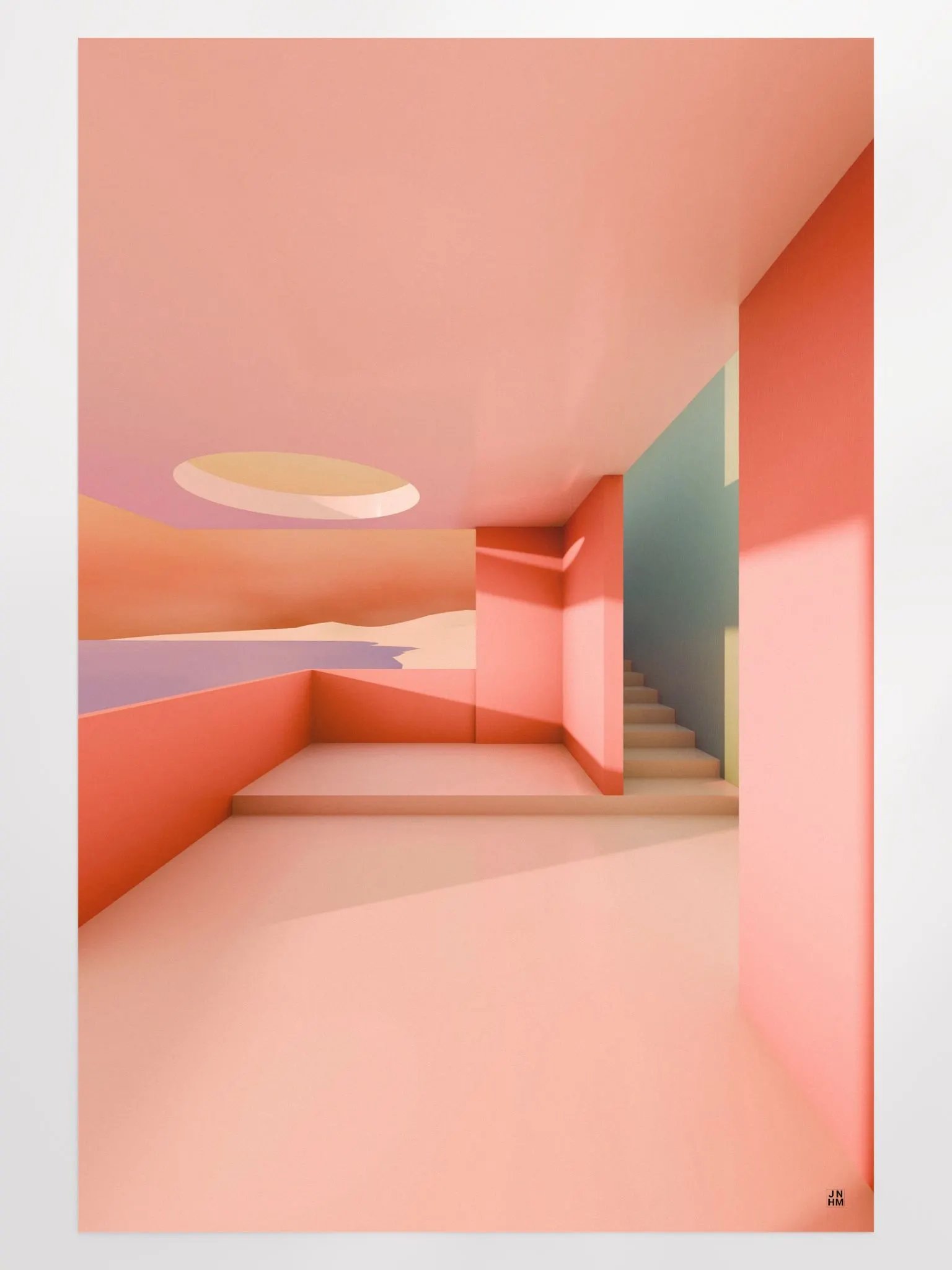 Architectural Landscape - Summer Pastel 01 24"x36" Frameless product image (1)