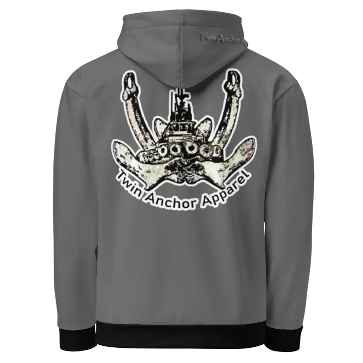 Gray Twin Anchor Logo Hoodie product image (1)