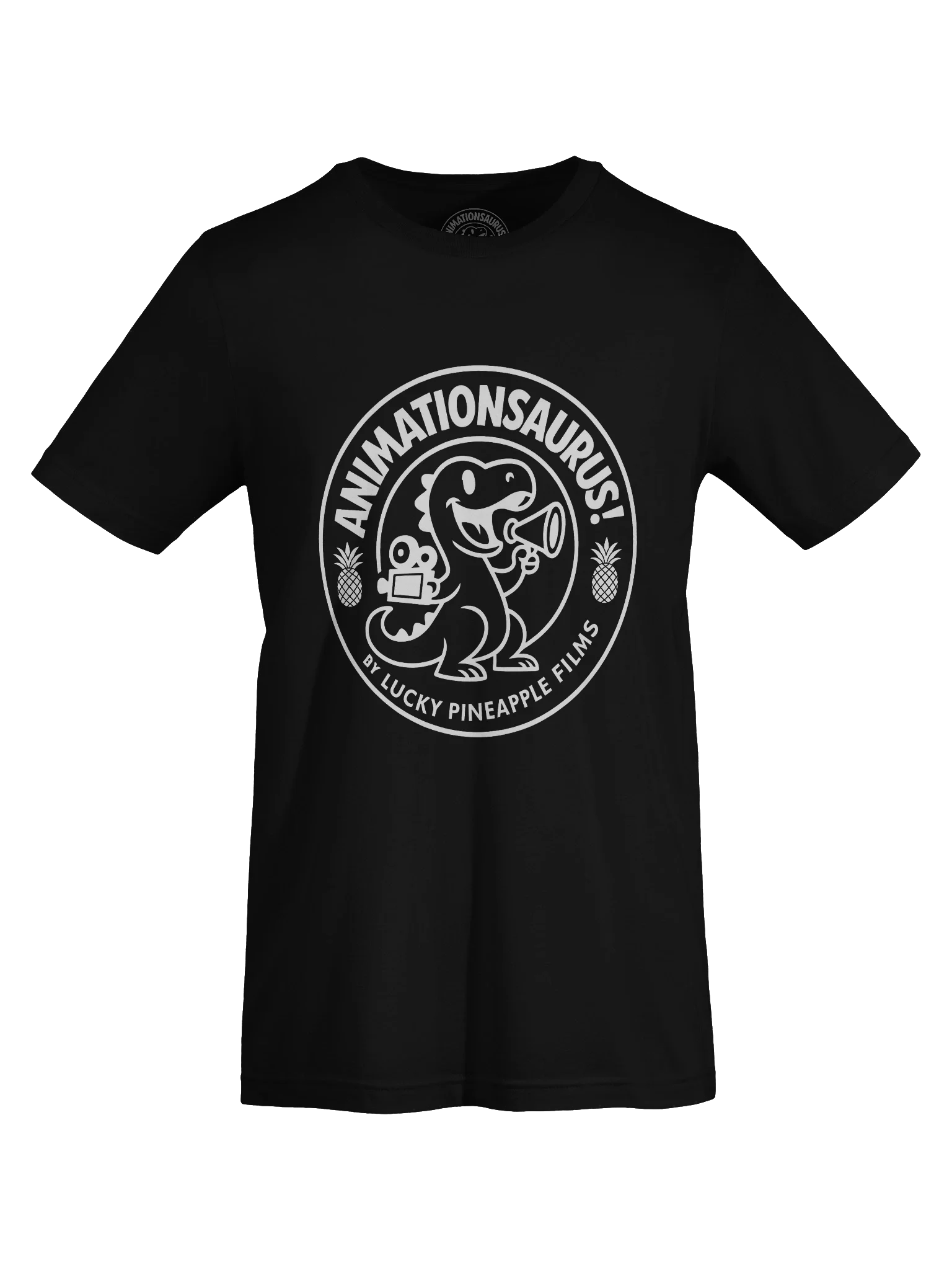 Animationsaurus! Dinosaur Logo (White) Concert Tee Fit Unisex T-Shirt product image (7)