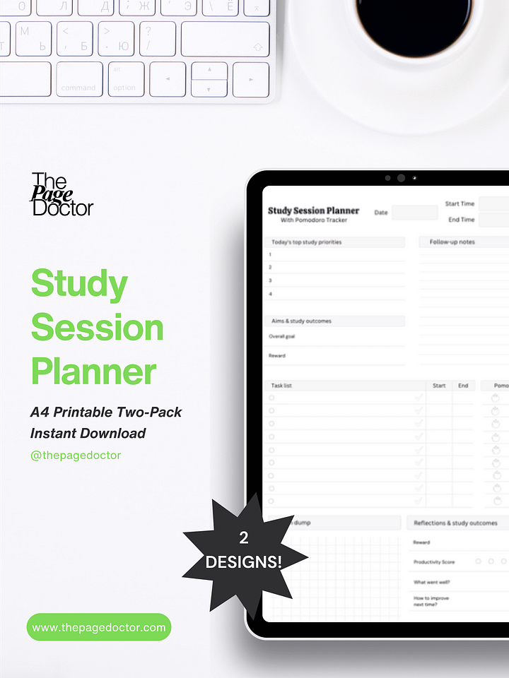 Study Session Planner | For Focused Studying product image (1)
