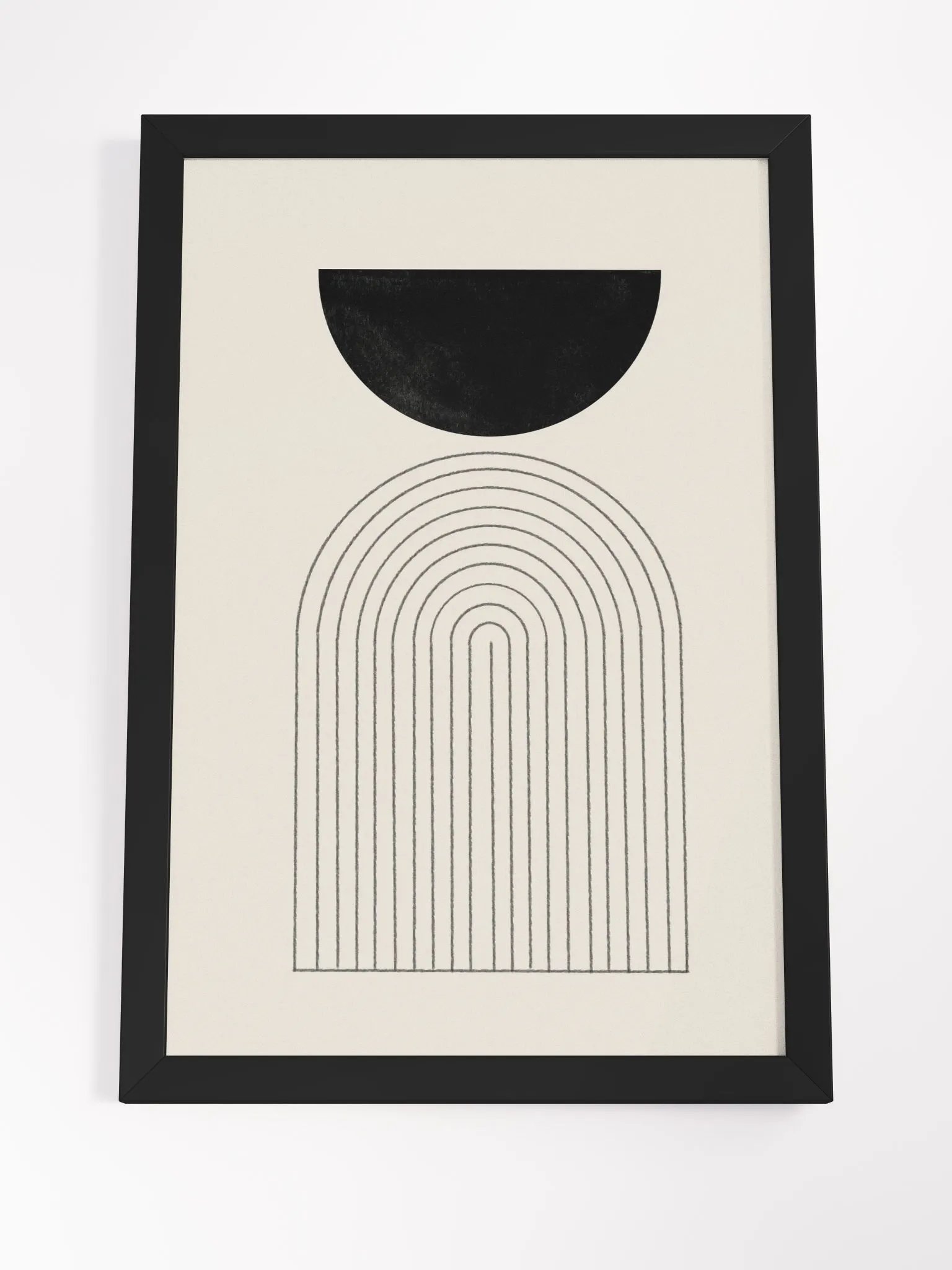 Minimalist Arch Framed Poster | Modern Elegance with Clean Lines & Neutral Tones product image (1)