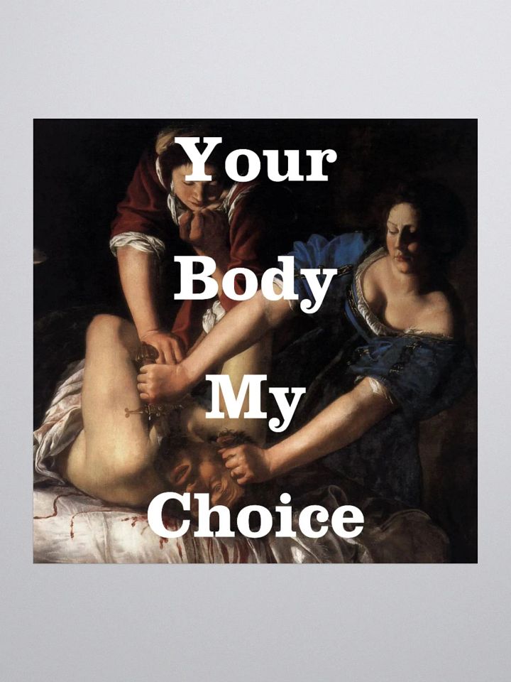 Judith Slaying Your Body My Choice Sticker product image (1)