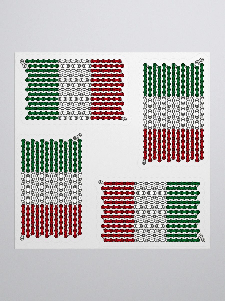 Italy Bike Chain Flag Sticker 4 Pack product image (1)
