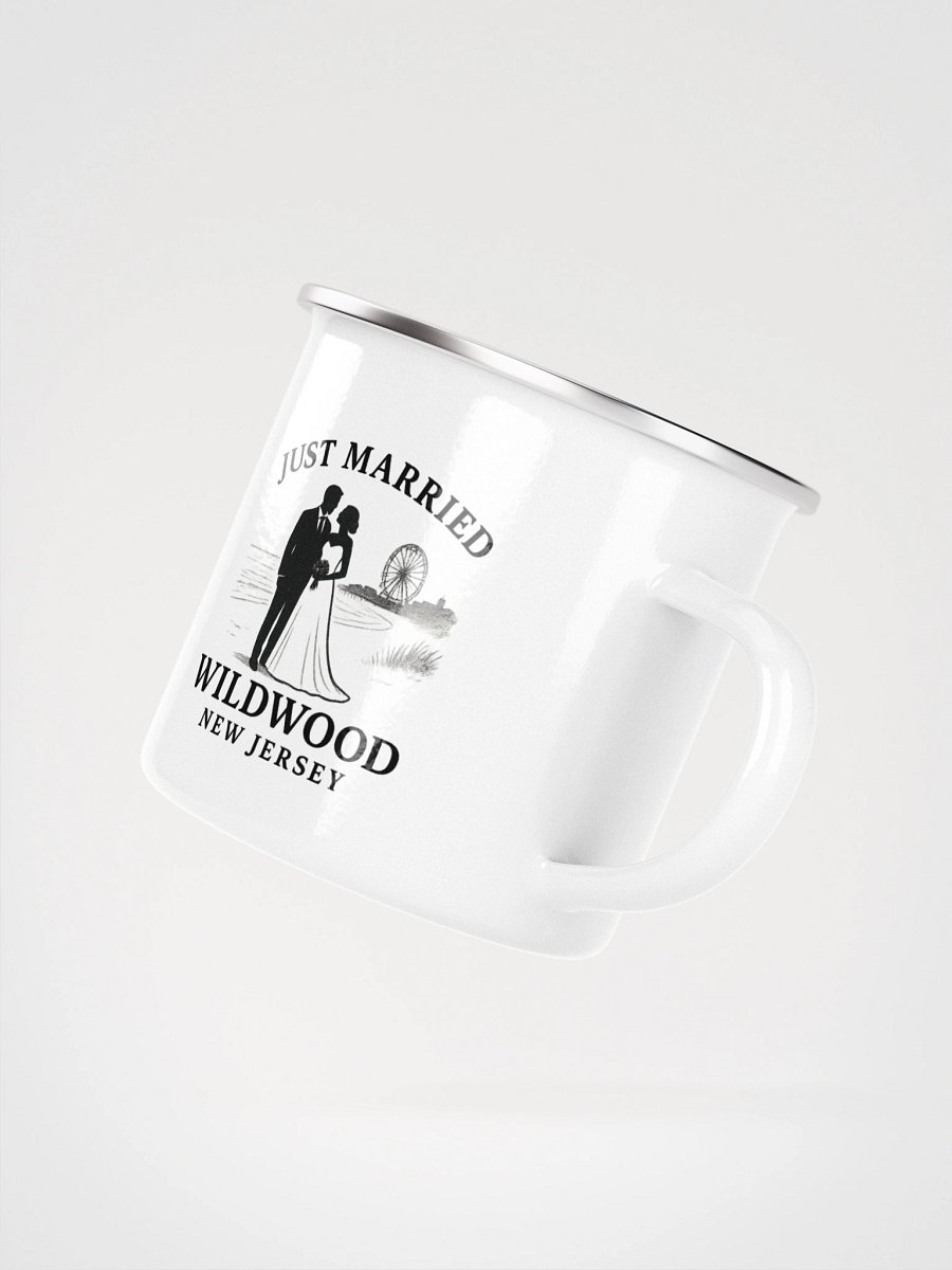 Wildwood NJ "Just Married" Enamel Wedding Mug product image (3)