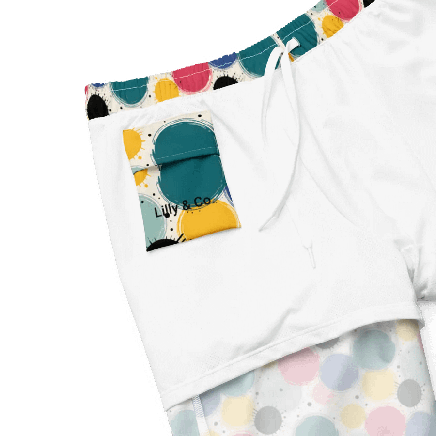 Color Pop Men’s Swim Trunks – Retro Dots, Fresh Energy product image (6)