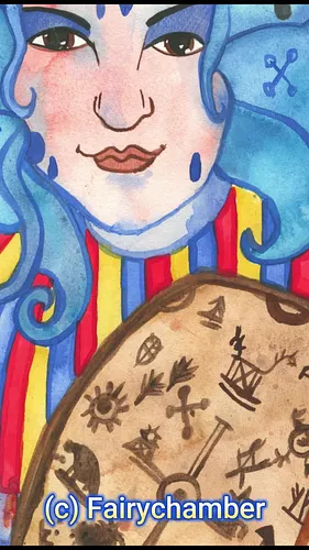 Juksakka is the protector of boys and warriors. Her name is derived from the Sámi word juoksa, meaning 