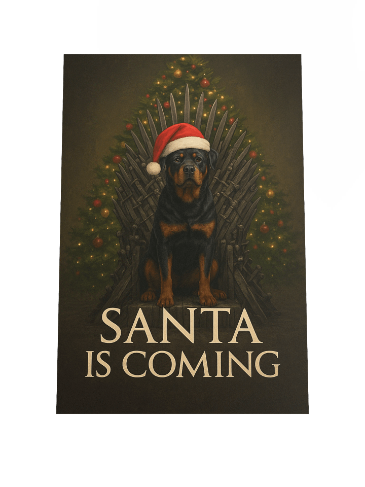 Santa is Coming - Rottweiler Poster product image (2)