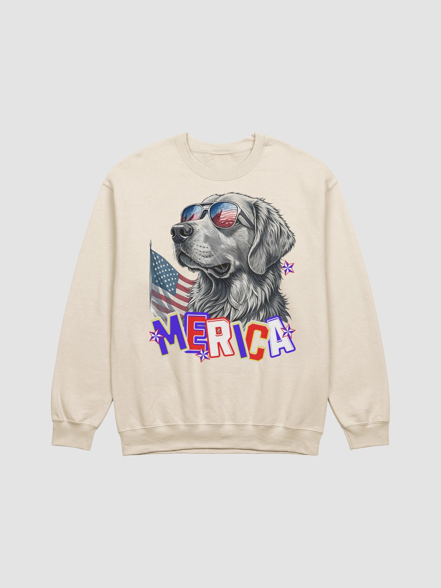 Merica Golden Retriever Patriotic Pup Crewneck Sweatshirt product image (21)