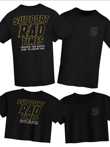 A lot of rad times on two wheels this year! Keep 'em rollin'!! 🤙 Tees and crops available now on the website!!
www.RTEMFG.com...