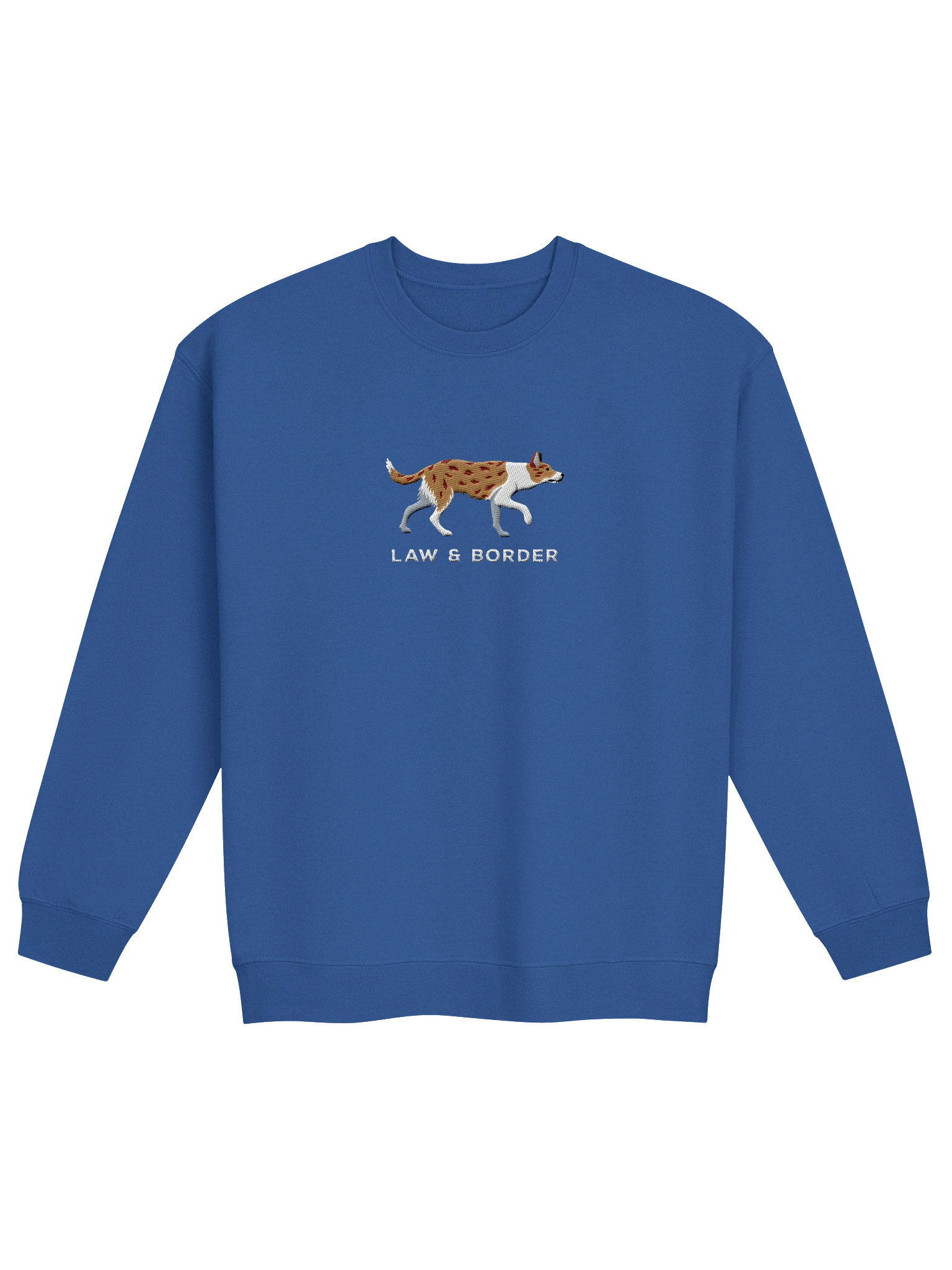 Law and Border Sweatshirt (Embroidered) of a Smooth-Coated Border Collie(Red Merle) product image (13)