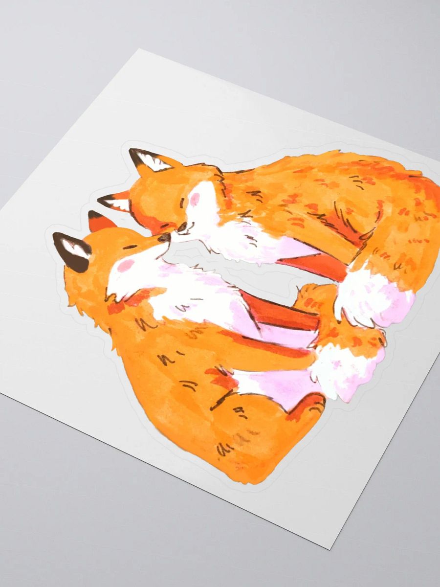 Whimsical Foxes Affection Kiss Cut Stickers product image (4)