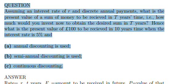TD - Present value using annual, semi-annual or continuous discounting product image (1)