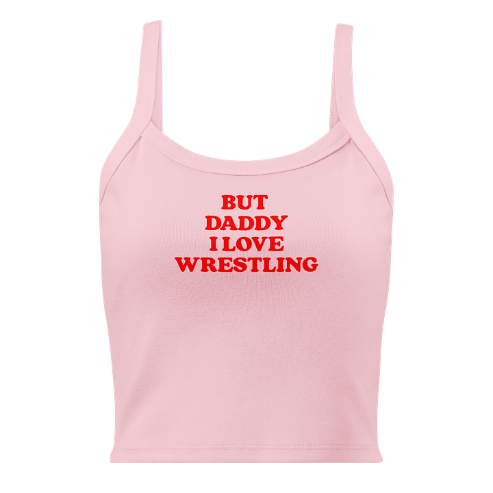But Daddy, I Love Wrestling Micro Ribbed Tank Top (Red Font) product image (13)