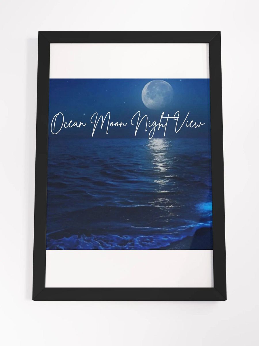 Wall Art Ocean Moon Night View Framed High-Quality Matte Poster (in) product image (4)