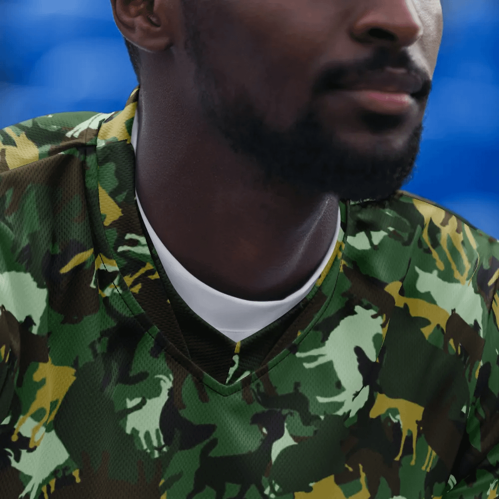FARMOUFLAGE WOODLANDS CAMO RECYCLED UNISEX SPORTS JERSEY product image (2)